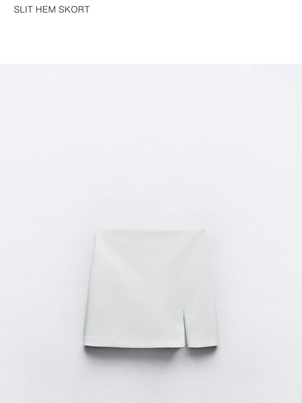Slit Hem Zara Skort in Whitr